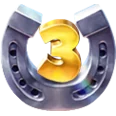 Pirots 3 Upgrade-Symbol, ein silbernes Hufeisen
